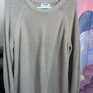 Old Navy Women's Crewneck Sweater in Taupe Beige